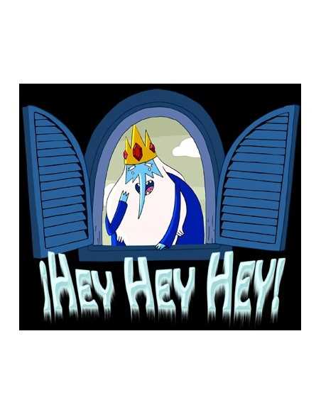 Camiseta hora de aventuras -Rey hielo- negra de chica