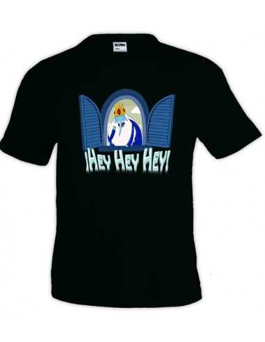 Camiseta hora de aventuras -Rey hielo- negra unisex