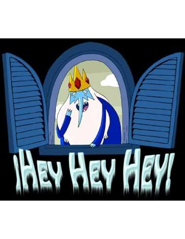 Camiseta hora de aventuras -Rey hielo- negra unisex