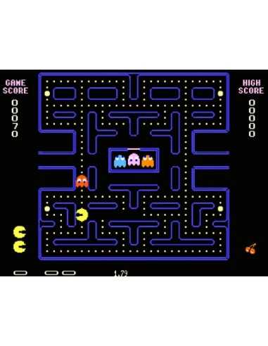 Camiseta pac-man -pantalla- negra manga corta unisex