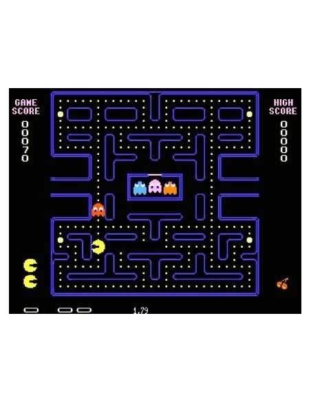 Camiseta pac-man -pantalla- negra manga corta unisex