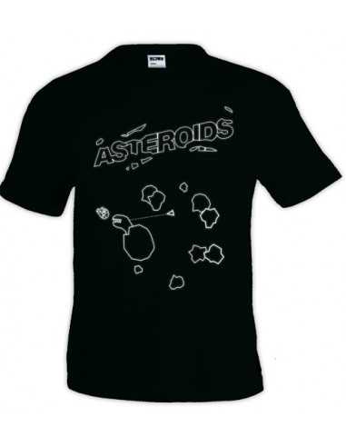 Camiseta video juego retro -Asteroids- manga corta unisex