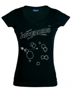 Camiseta video juego retro -Asteroids- manga corta chica