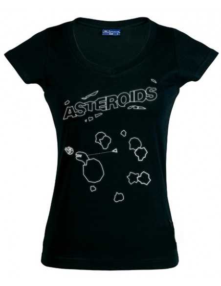 Camiseta video juego retro -Asteroids- manga corta chica Camiseta video juego retro -Asteroids- manga corta chica