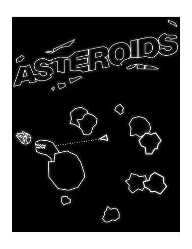 Camiseta video juego retro -Asteroids- manga corta chica Camiseta video juego retro -Asteroids- manga corta chica