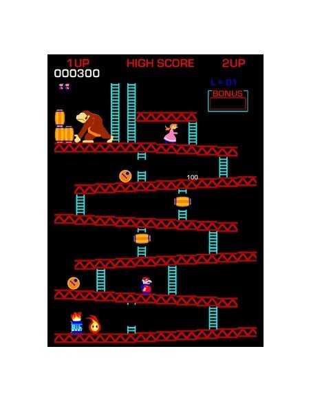 Camiseta Donkey kong recreativa ,manga corta negra Camiseta Donkey kong recreativa ,manga corta negra