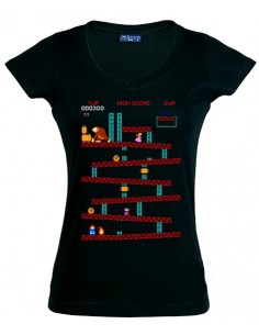Camiseta Donkey kong recreativa ,manga corta de chica