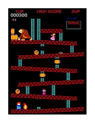 Camiseta Donkey kong recreativa ,manga corta de chica