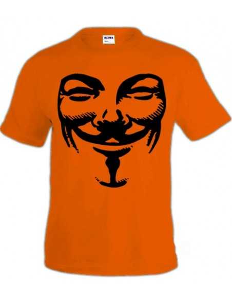 Camiseta V de Vendetta manga corta Naranja