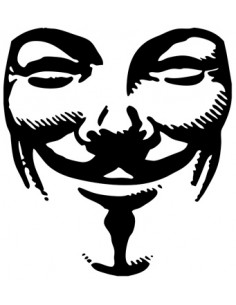 Camiseta V de Vendetta -máscara- manga larga blanca 2