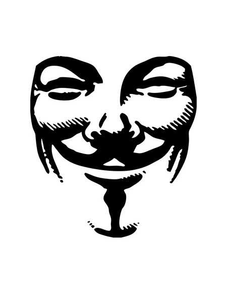 Camiseta V de Vendetta -máscara- manga larga blanca