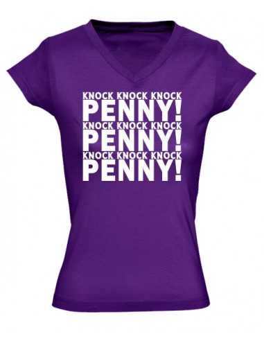 Camiseta The Big Bang Theory -knock Penny-manga corta chica ,lila