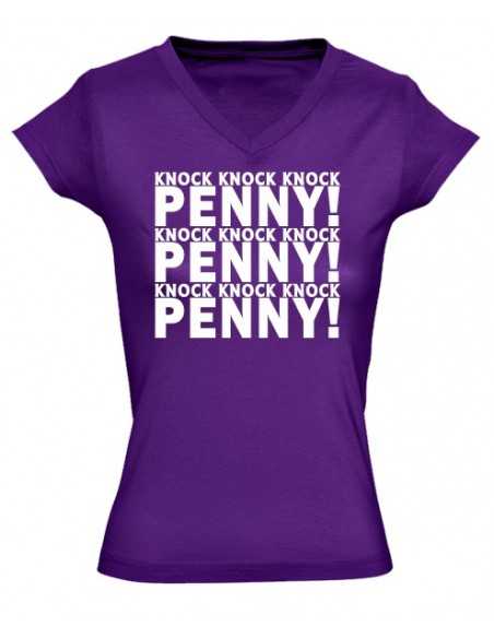 Camiseta The Big Bang Theory -knock Penny-manga corta chica ,lila