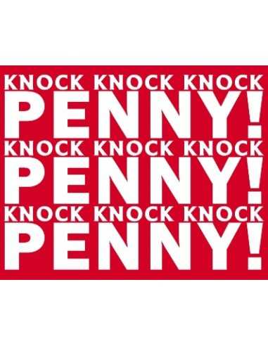 Camiseta The Big Bang Theory -knock Penny-manga larga roja