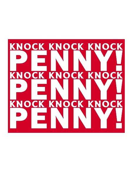 Camiseta The Big Bang Theory -knock Penny-manga larga roja