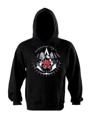 Sudadera Assassin´s Creed 3 Join or Die edición especial -color negro con capucha