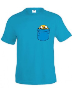 Camiseta de Hora de Aventuras-Jake Bolsillo- manga corta