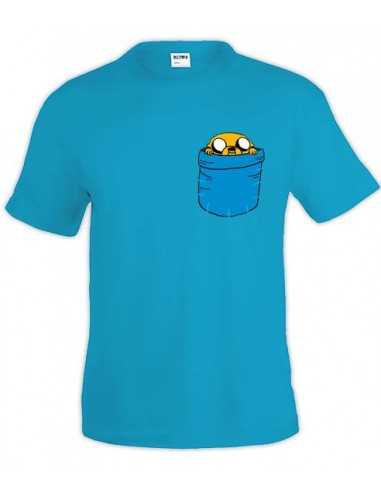 Camiseta de Hora de Aventuras-Jake Bolsillo- manga corta