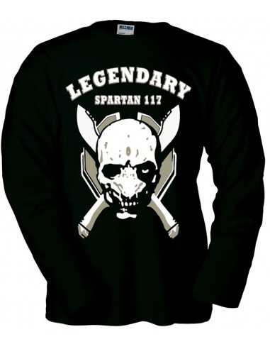 Camiseta Halo 4 -Spartan 117 Legendary new- de Manga Larga