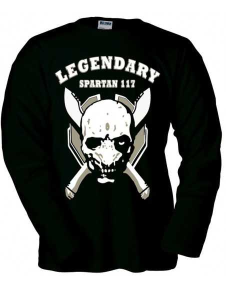 Camiseta Halo 4 -Spartan 117 Legendary new- de Manga Larga
