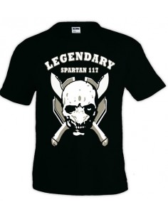 Camiseta Halo 4 -Spartan 117 -Legendary new- de Manga Corta