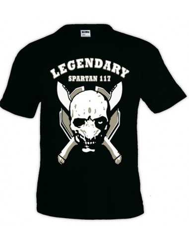 Camiseta Halo 4 -Spartan 117 -Legendary new- de Manga Corta
