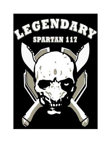Camiseta Halo 4 -Spartan 117 -Legendary new- de Manga Corta
