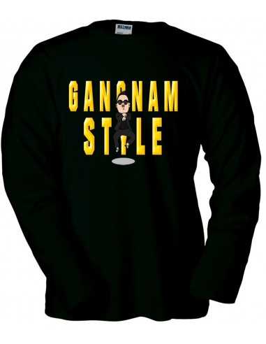 Camiseta Gangnam style -yellow- color negro manga larga