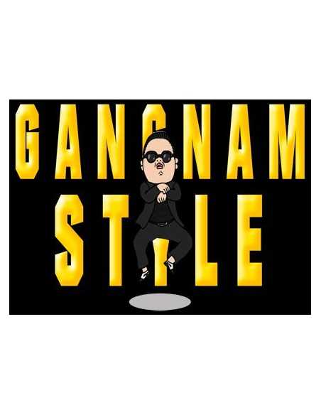 Camiseta Gangnam style -yellow- color negro manga larga