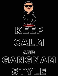 Camiseta Gangnam Style -keep-calm- negra manga larga 2