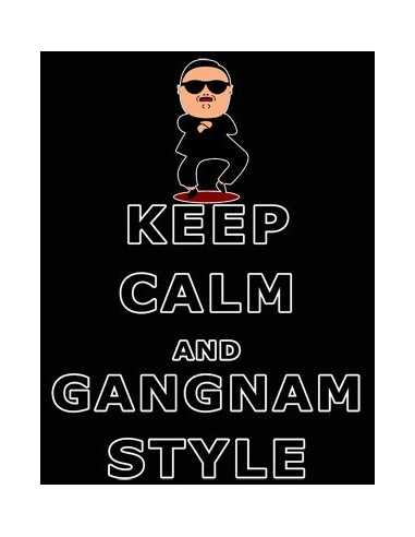 Camiseta Gangnam Style -keep-calm- negra manga larga
