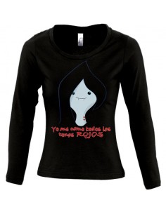 Camiseta Hora de Aventuras -Marceline cara- de chica manga larga