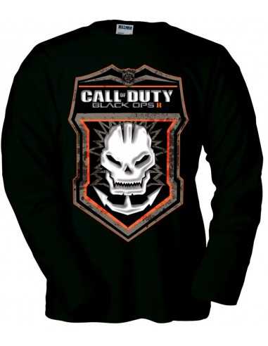 Camiseta Call Of Duty Black Ops II -Skull- manga larga negra