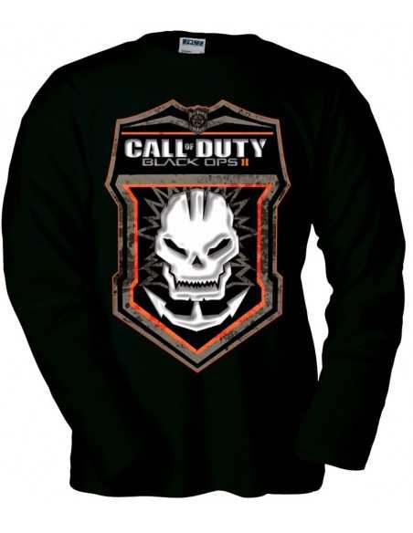 Camiseta Call Of Duty Black Ops II -Skull- manga larga negra