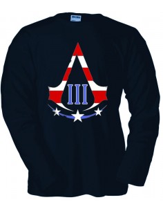 Camiseta Assassins creed 3 -American logo- manga larga