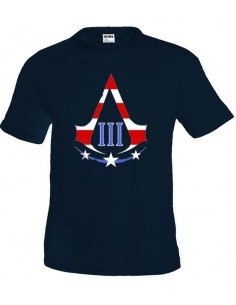Camiseta Assassins creed 3 -American logo- manga corta