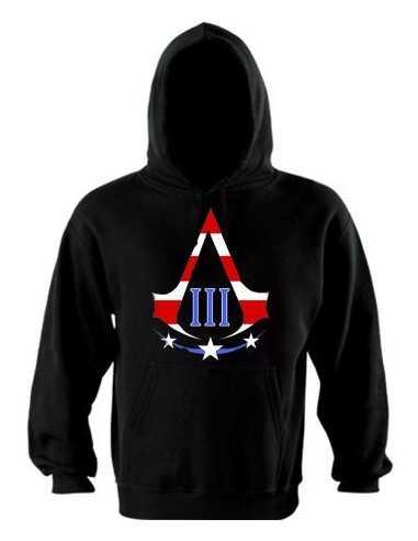Sudadera Assassins creed 3 -American logo- con capucha Sudadera Assassins creed 3 -American logo- con capucha