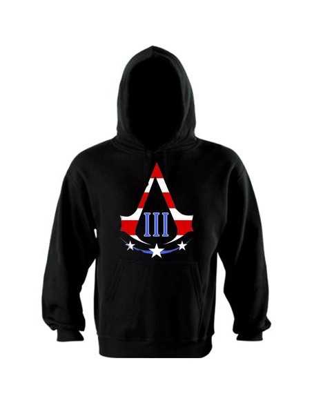 Sudadera Assassins creed 3 -American logo- con capucha Sudadera Assassins creed 3 -American logo- con capucha