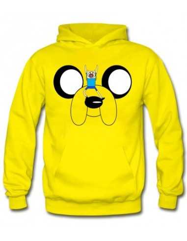 Sudadera Hora de Aventuras Jake capucha color amarillo