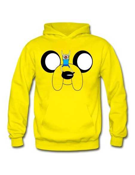 Sudadera Hora de Aventuras Jake capucha color amarillo