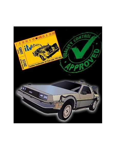 Camiseta regreso al futuro -Delorean ITV- Unisex manga corta negra