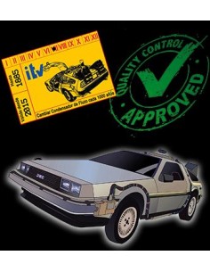 Camiseta regreso al futuro -Delorean ITV- Unisex manga larga negra 2
