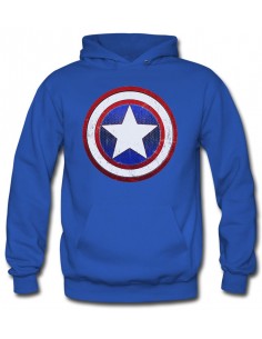 Sudadera Capitan América "Escudo custom" con capucha