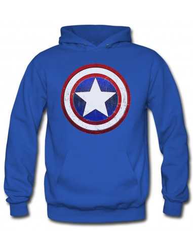 Sudadera Capitan América "Escudo custom" con capucha