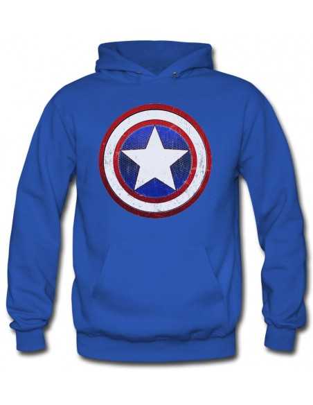 Sudadera Capitan América "Escudo custom" con capucha
