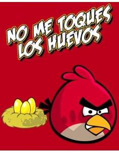 Camiseta Angry Birds "no me toques los huevos" manga corta 2
