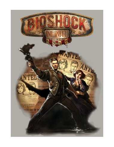 Camiseta Bioshock infinite diseño "WANTED" gris arena manga corta