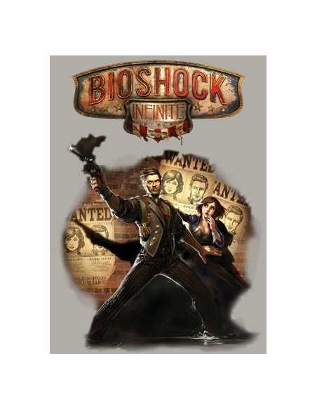Camiseta Bioshock infinite diseño "WANTED" gris arena manga corta