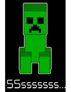 Camiseta Minecraft -Creeper Sssss- de chica manga larga 2