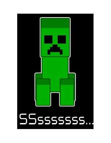 Camiseta Minecraft -Creeper Sssss- de chica manga larga